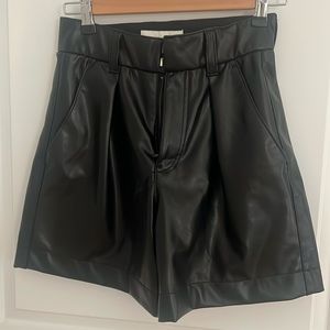 Abercrombie vegan leather shorts